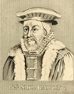 'Sir Nicholas Bacon', (1510-1579), 1830. Creator: Unknown 'Sir Nicholas Bacon', (1510-1579), 1830. Creator: Unknown