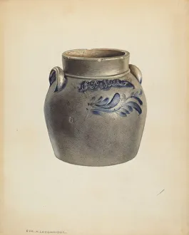 Small Crock, c. 1938. Creator: George Loughridge Small Crock, c. 1938. Creator: George Loughridge