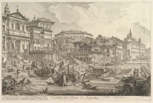 The smaller harbor, called the Porto di Ripetta (Veduta del Porto di Ripetta), ca. 1753 The smaller harbor, called the Porto di Ripetta (Veduta del Porto di Ripetta), ca. 1753