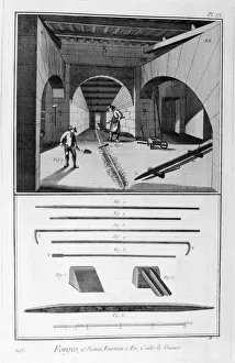 Smelting iron furnace, pig iron mould, 1751-1777 Smelting iron furnace, pig iron mould, 1751-1777