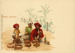 Snake Charmer, 1899. Creator: Raja Ravi Varma Snake Charmer, 1899. Creator: Raja Ravi Varma