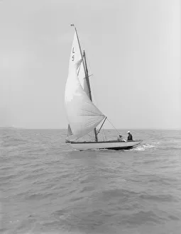 Snowdrop sailing under spinnaker, 1911. Creator: Kirk & Sons of Cowes Snowdrop sailing under spinnaker, 1911. Creator: Kirk & Sons of Cowes