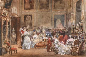 A Soiree by Duke of Orleans (1810-1842) in the Pavillon de Marsan. Creator: Lami A Soiree by Duke of Orleans (1810-1842) in the Pavillon de Marsan. Creator: Lami