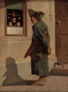 Soldier At The Denture Shop. Artist: Schalck, Adam Ernst (1827-1865) Soldier At The Denture Shop. Artist: Schalck, Adam Ernst (1827-1865)