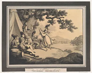 Soldiers Recreating, April 1, 1798. Creator: Heinrich Schutz Soldiers Recreating, April 1, 1798. Creator: Heinrich Schutz