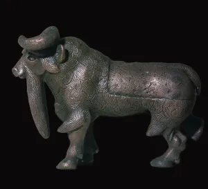 Prints of Solid copper Sumerian bison, found near Lake Van in Turkey, from the British Museums collection Lake Prints: Solid Copper Sumerian Bison Print