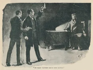 He Made Neither Sound Nor Motion, 1892. Artist: Sidney E Paget He Made Neither Sound Nor Motion, 1892. Artist: Sidney E Paget