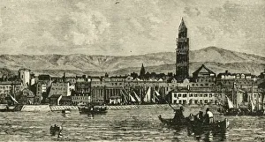 Panoramic Photography Gallery: Spalatro, from the Harbour, 1890. Creator: Unknown