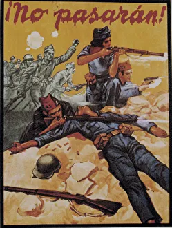 Spanish Civil War Print: No pasaran (They shall not pass)