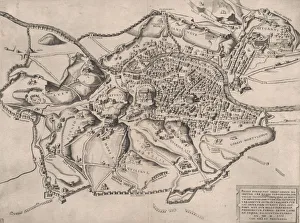 Speculum Romanae Magnificentiae: View of Rome from the East, 16th century., 16th century Speculum Romanae Magnificentiae: View of Rome from the East, 16th century., 16th century