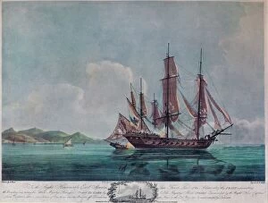 Sailing Ship Gallery: The Speedy and El Gamo, c1802. Artist: Nicholas Pocock