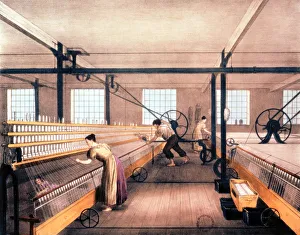Spinning cotton with self-acting mules of the type devised by Richard Roberts in 1825 Spinning cotton with self-acting mules of the type devised by Richard Roberts in 1825