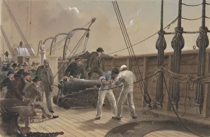 Splicing the Cable (after the First Accident) on Board the Great Eastern, July 25th, 1865 Splicing the Cable (after the First Accident) on Board the Great Eastern, July 25th, 1865