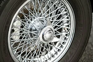 Spoked wheel of a 1965 Aston Martin DB5. Creator: Unknown