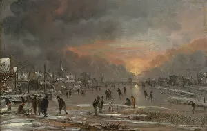 Related Images Gallery: Sports on a Frozen River, probably ca. 1660. Creator: Aert van der Neer