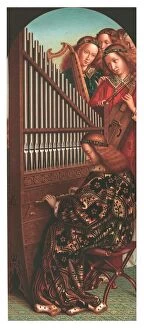 Playing An Instrument Collection: St Cecilia at the organ, (c1865). Creator: Christian Schultz