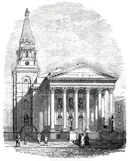 St George's, Bloomsbury, 1844. Creator: Unknown St George's, Bloomsbury, 1844. Creator: Unknown