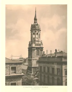 St Magnus, London Bridge, The Steeple, mid-late 19th century. Creator: Unknown St Magnus, London Bridge, The Steeple, mid-late 19th century. Creator: Unknown