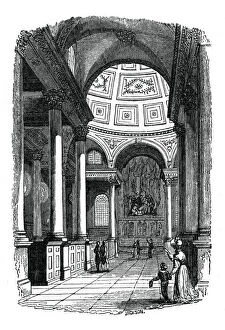 Images Dated 18th August 2006: St Stephens Church, Walbrook, London, 1833. Artist: Jackson