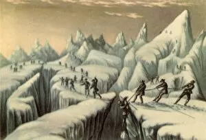 Weather Gallery: Stage in the ascent of Mont Blanc, c1853, (1946). Creator: George Baxter