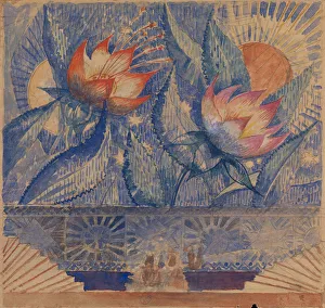 Stage design. Artist: Petrov-Vodkin, Kuzma Sergeyevich (1878-1939) Stage design. Artist: Petrov-Vodkin, Kuzma Sergeyevich (1878-1939)