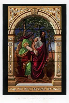 A Stained and Painted Glass Window, 19th century.Artist: John Burley Waring A Stained and Painted Glass Window, 19th century.Artist: John Burley Waring