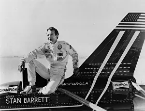 Stan Barrett on Budweiser Rocket car. Creator: Unknown Stan Barrett on Budweiser Rocket car. Creator: Unknown