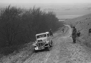 Standard Little Nine saloon competing in a trial, Crowell Hill, Chinnor, Oxfordshire Standard Little Nine saloon competing in a trial, Crowell Hill, Chinnor, Oxfordshire