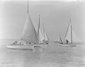 Lee Bow Gallery: Start of race at East Cowes Sailing Club, July 1921. Creator: Kirk & Sons of Cowes
