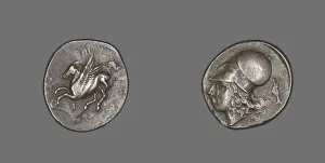 Stater (Coin) Depicting Pegasus Flying, 4th-3rd century BCE. Creator: Unknown Stater (Coin) Depicting Pegasus Flying, 4th-3rd century BCE. Creator: Unknown