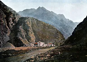 Station on a military road, Kaichaour, c1890.Artist: Gillot Station on a military road, Kaichaour, c1890.Artist: Gillot