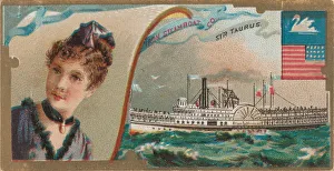 Steamship Taurus, Iron Steamboat Company, from the Ocean and River Steamers series (N83 Steamship Taurus, Iron Steamboat Company, from the Ocean and River Steamers series (N83