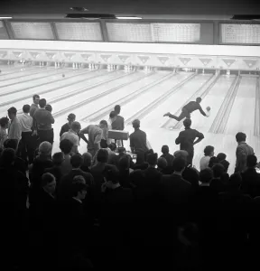 Steelworks social evening at a bowling alley, Sheffield, South Yorkshire, 1964. Artist Steelworks social evening at a bowling alley, Sheffield, South Yorkshire, 1964. Artist