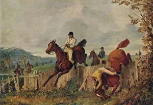 Steeplechasing, , c1805-1851, (1924). Artist: Henry Thomas Alken Steeplechasing, , c1805-1851, (1924). Artist: Henry Thomas Alken