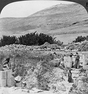 Steps leading to Jacobs well, looking northwest, Palestine (Israel), 1905.Artist: Underwood & Underwood Steps leading to Jacobs well, looking northwest, Palestine (Israel), 1905.Artist: Underwood & Underwood