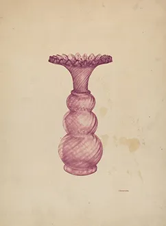 Stiegel Vase, c. 1938. Creator: G. A. Spangenberg Stiegel Vase, c. 1938. Creator: G. A. Spangenberg