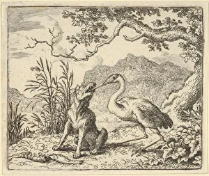 The Stork Removes a Bone from the Wolfs Throat from Hendrick van Alcmars Renard The F The Stork Removes a Bone from the Wolfs Throat from Hendrick van Alcmars Renard The F