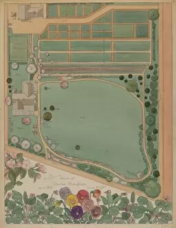 Mapmaking Gallery: Stoughton Estate, c. 1936. Creator: Virginia Richards
