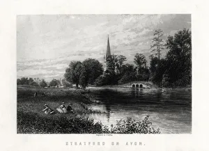 Stratford on Avon, England, 1883. Artist: J Godfrey Stratford on Avon, England, 1883. Artist: J Godfrey