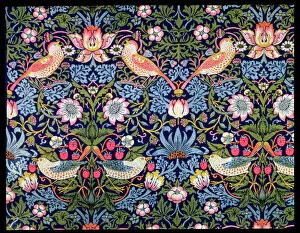 Interior Decoration Gallery: The Strawberry Thief, textile designed by William Morris, 1883