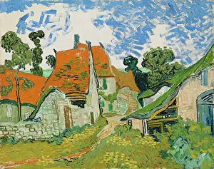 Prints of Street in Auvers-sur-Oise; Village Street; Road at Auvers, 1890 Landscapes Prints: Vincent van Gogh Print: Street in Auvers-sur-Oise, 1890