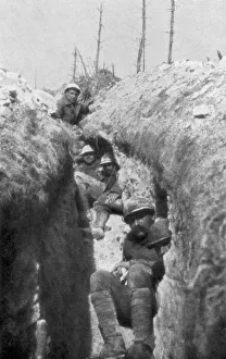 Stretcher-bearers in a trench, south of Cornillet, First World War, 20 May 1917 Stretcher-bearers in a trench, south of Cornillet, First World War, 20 May 1917