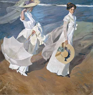 Joaquín 1863 1923 Gallery: Strolling along the Seashore. Artist: Sorolla y Bastida, Joaquin (1863-1923)