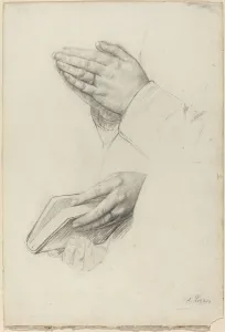 Two Studies of Hands. Creator: Alphonse Legros Two Studies of Hands. Creator: Alphonse Legros