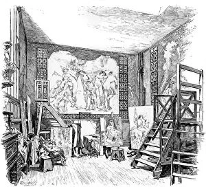 Images Dated 29th January 2009: The studio of Paul-Jacques-Aime Baudry, c1880-1882