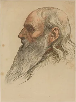 Study of a Man's Head with a Full Beard. Creator: Alphonse Legros Study of a Man's Head with a Full Beard. Creator: Alphonse Legros