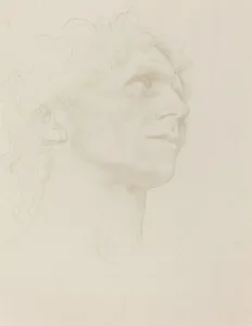 Study of Woman's Head, Turned Right. Creator: Alphonse Legros Study of Woman's Head, Turned Right. Creator: Alphonse Legros