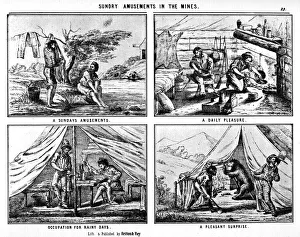 Sunday Amusements in the Mines, 19th century (1937).Artist: Britton & Rey Sunday Amusements in the Mines, 19th century (1937).Artist: Britton & Rey