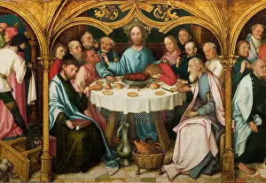 Jesus Christ Biblical Scene Prints: The Last Supper, 1501. Creators: Hans Holbein the Elder, Jesus Christ