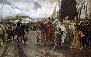 Images Dated 7th April 2014: The surrender of Granada, between the Catholic Kings and Boabdil in 2nd January 1492